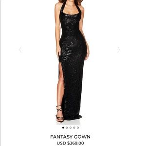 NOOKIE Glittering halter style gown